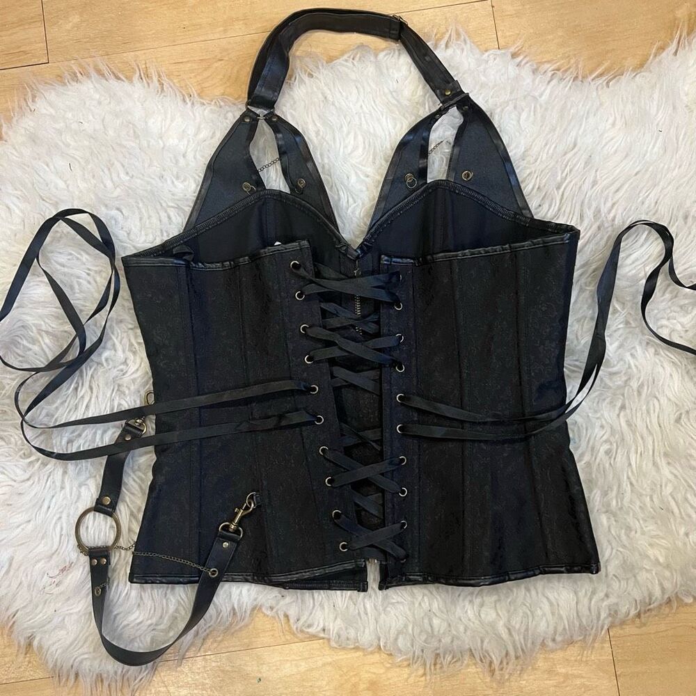 Women’s black corset perfect for halloween costume XL - Picture 2 of 10